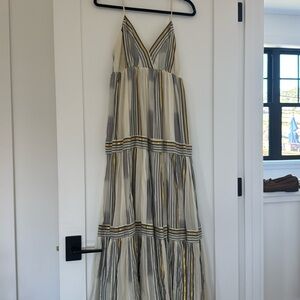 Banana Republic Spring dress with gold trim